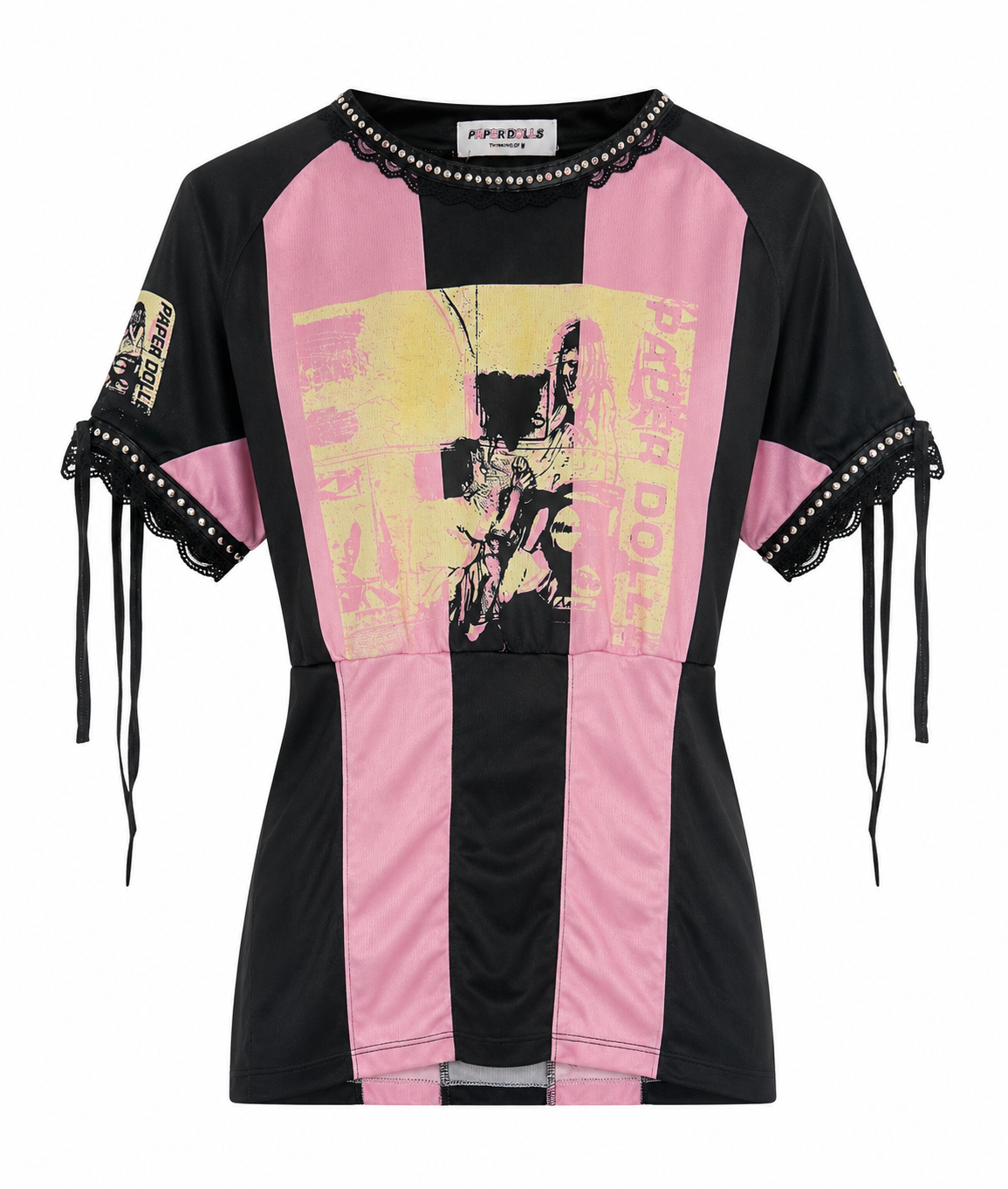 Street Art Upcycled Jersey Mesh Top | PR Sample