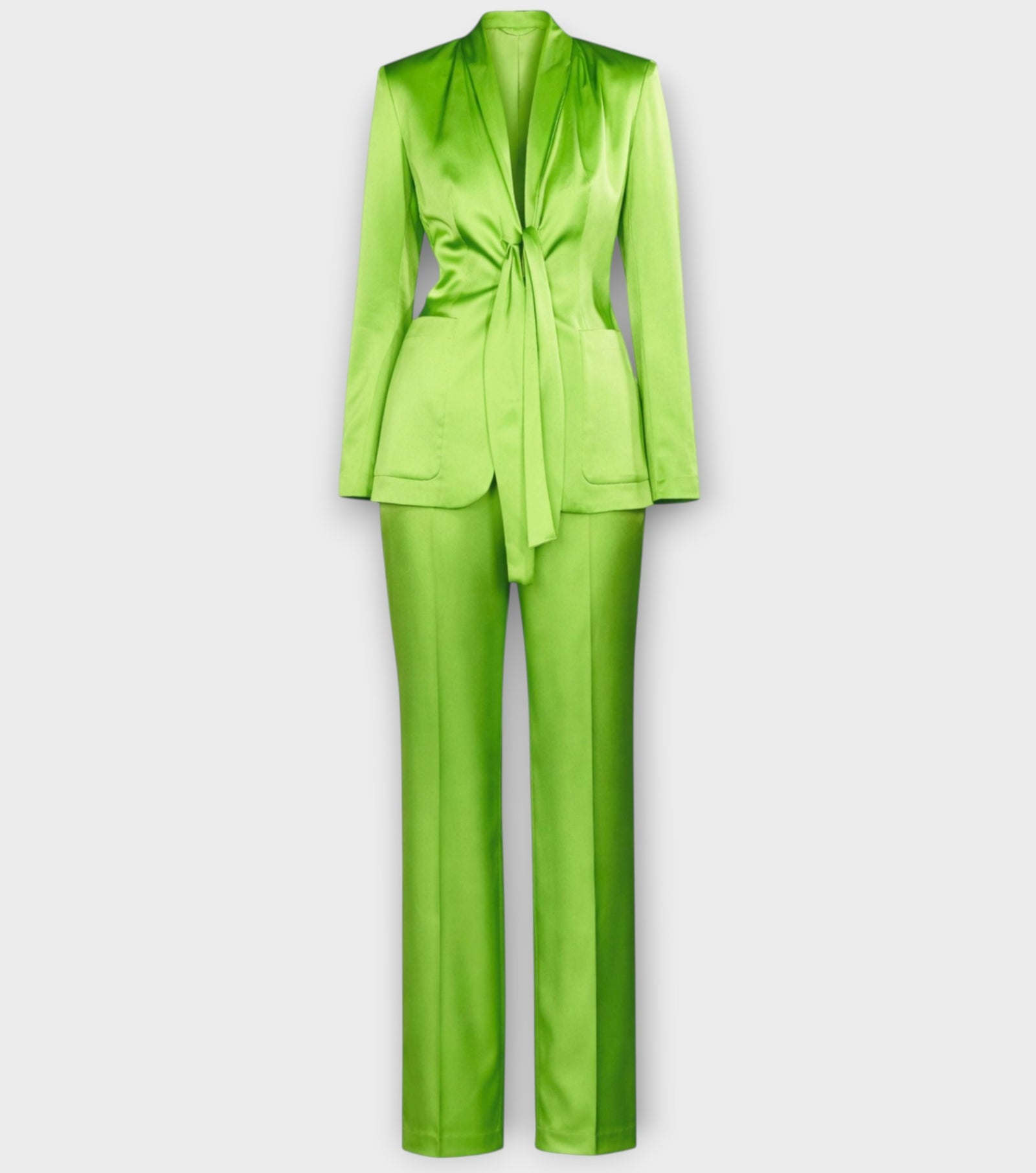 After Dark Lime Silk Suit