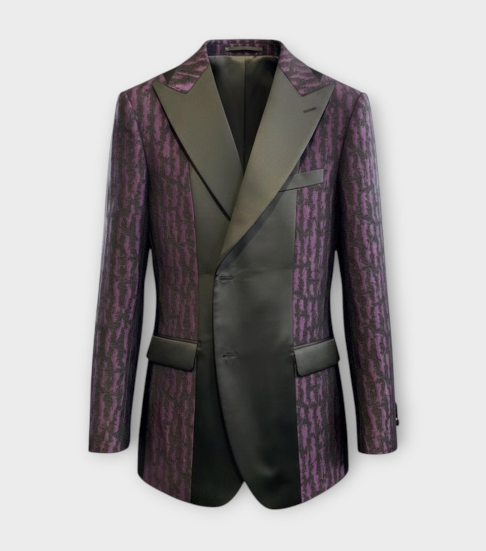 Jacquard Middle Divide Tuxedo Jacket