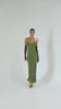ANDREEVA - Chrysanthemum Green Handmade Maxi Crochet Dress with Open Back, buy at DOORS NYC