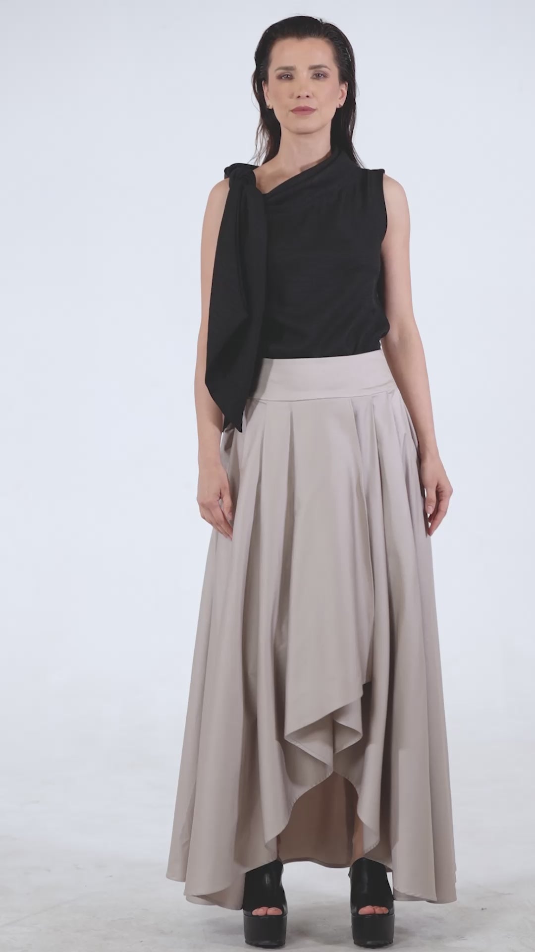 Maxi Draped Skirt