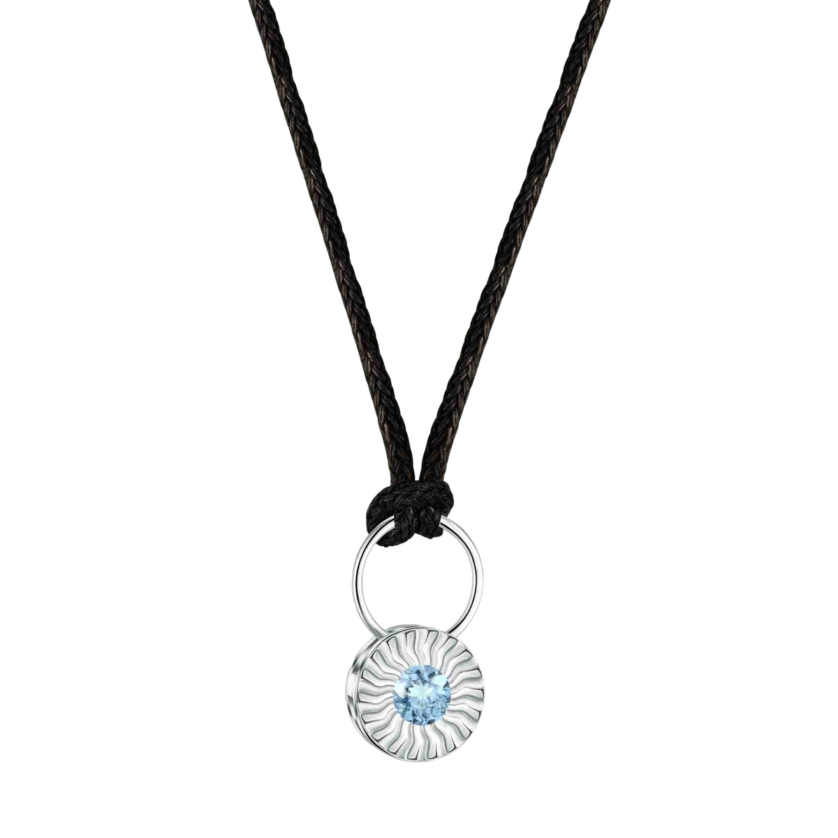 ANTY JEWELRY - Black Aura Thread Necklace with Silver &amp; Topaz, PR Sample at DOORS NYC PR showroom