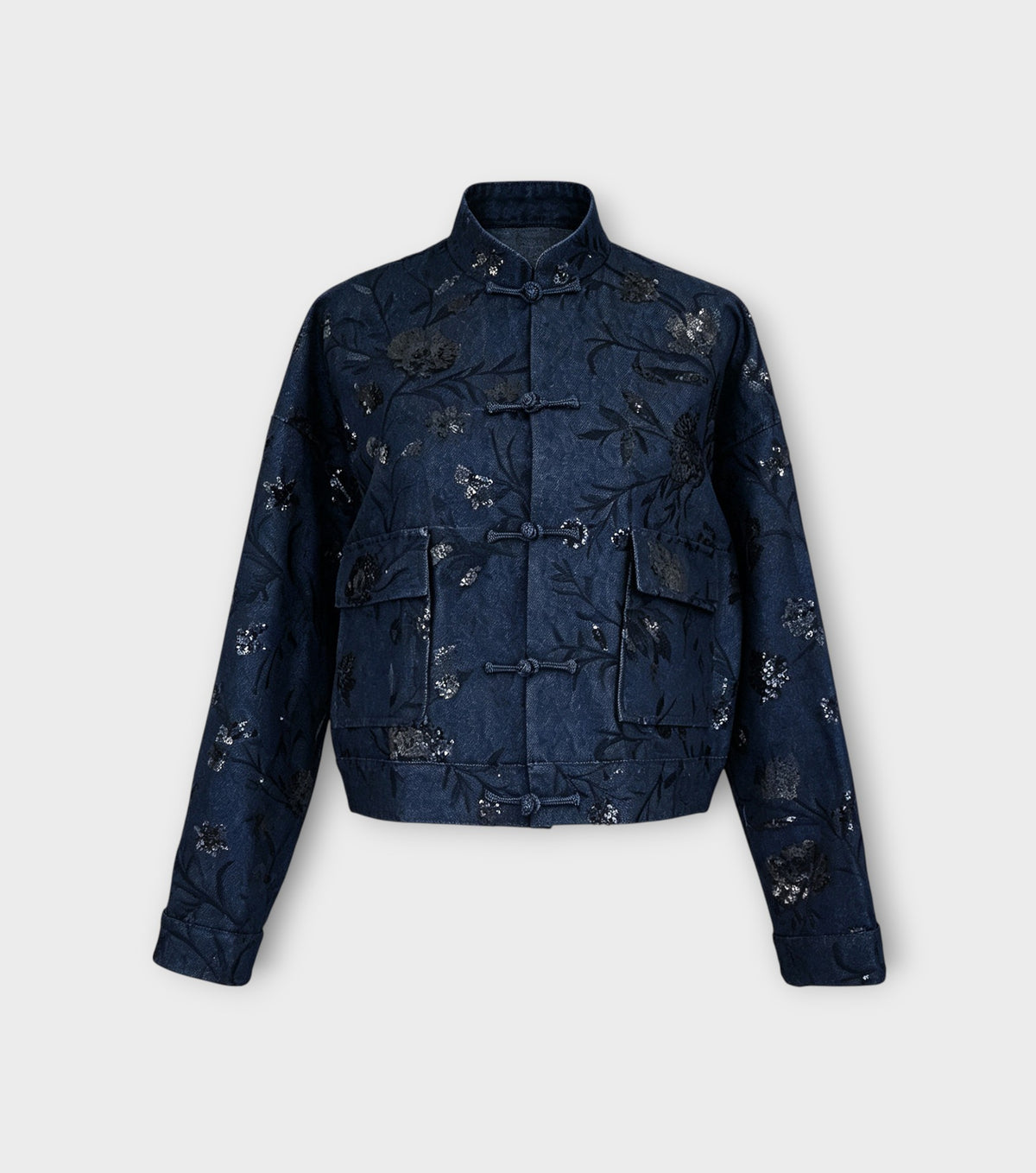 Blue Cropped Jacket