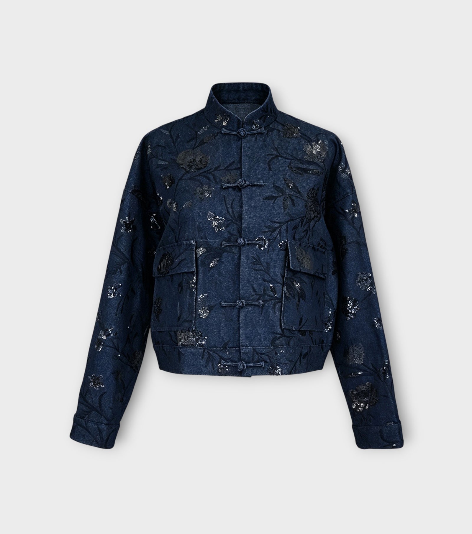 Blue Cropped Jacket