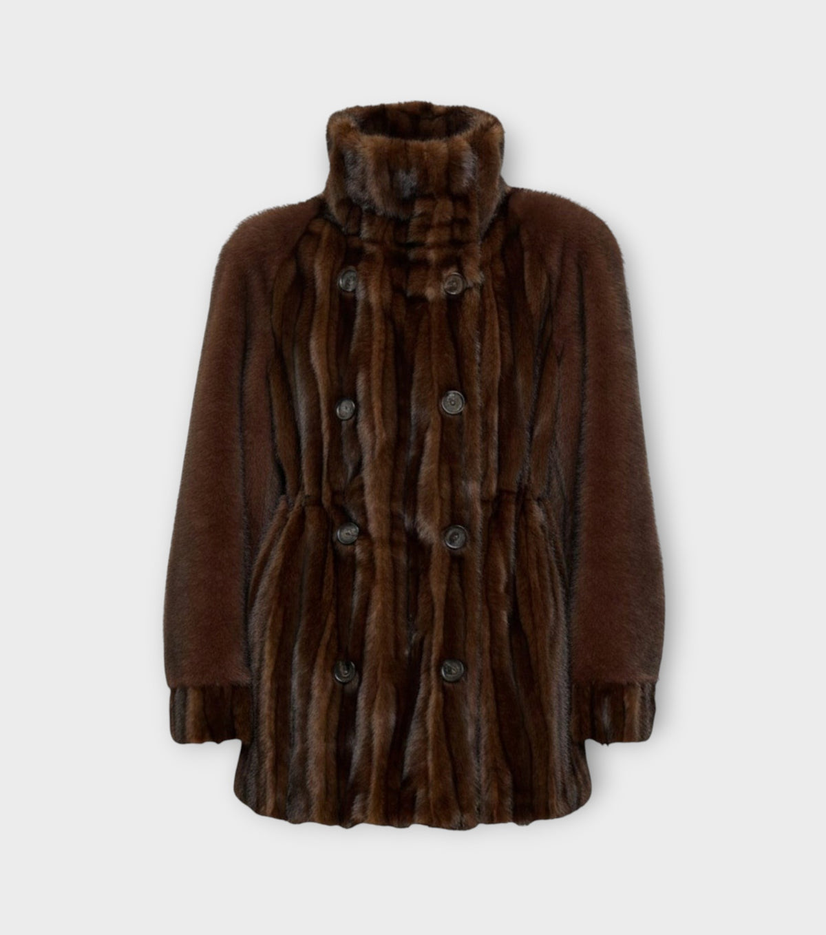 Rosie Patchwork Faux Mink Fur Coat
