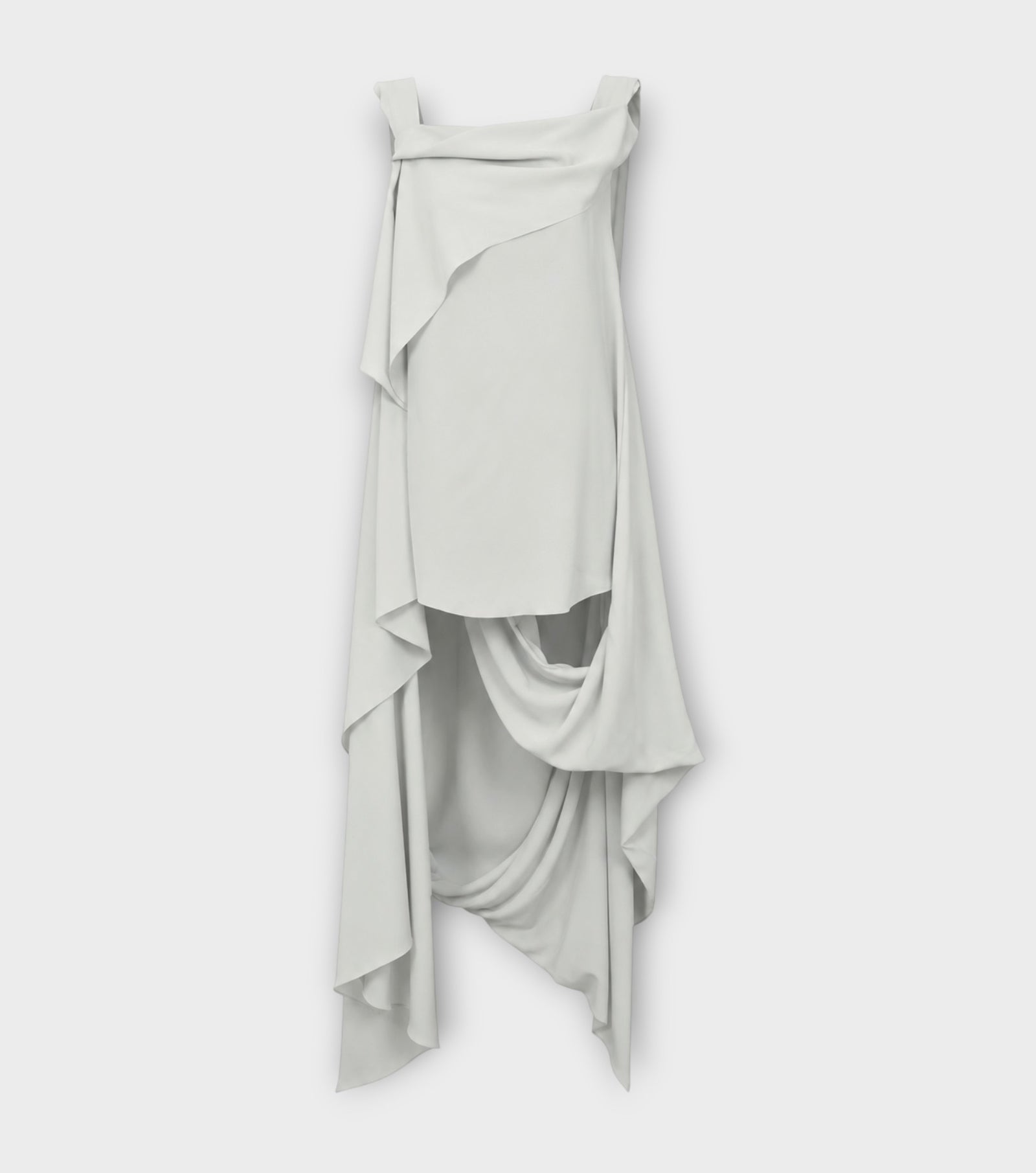 Draped Wrapped Crepe Dress