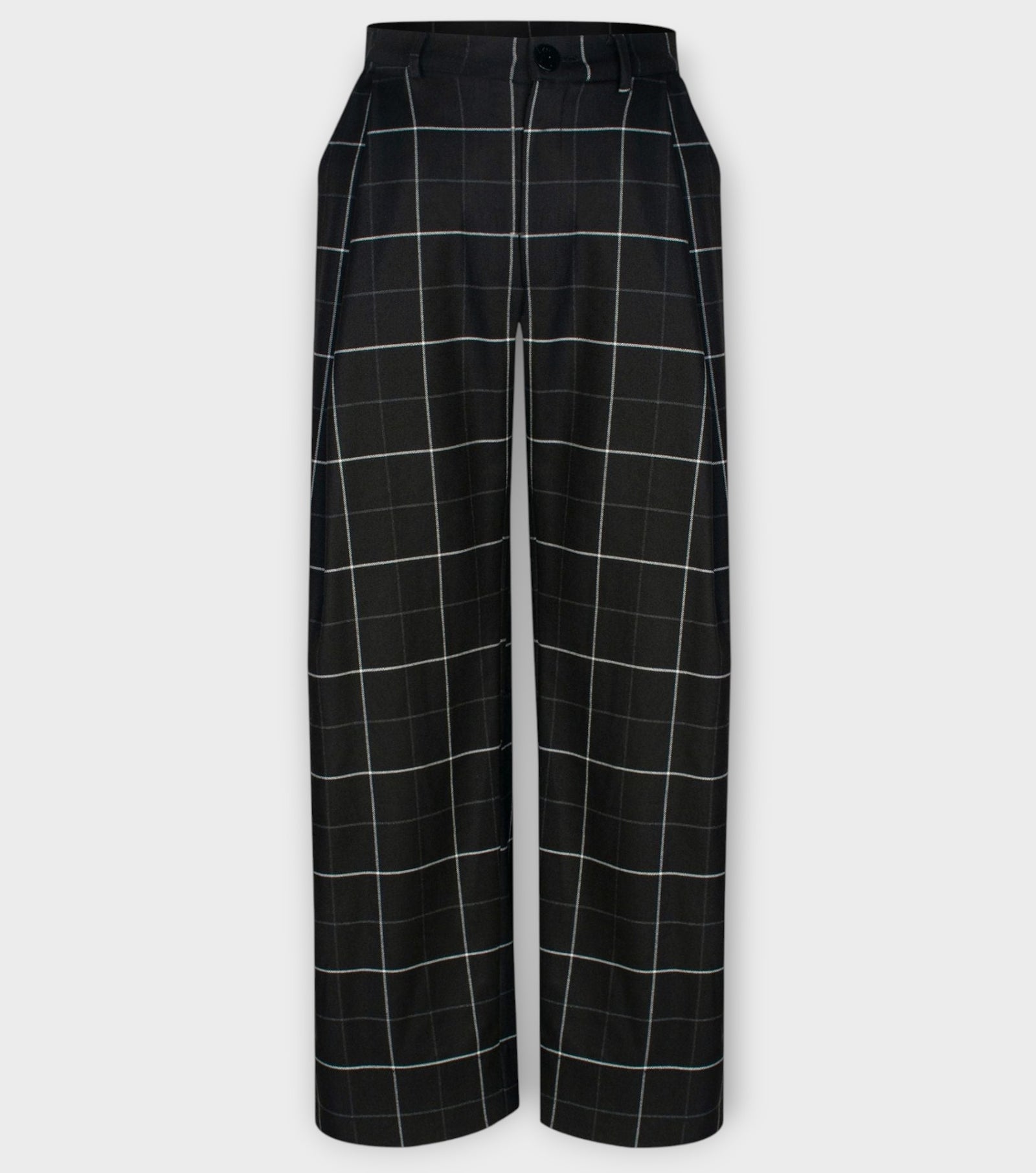 Woven Check High Waisted Trousers | PR Sample