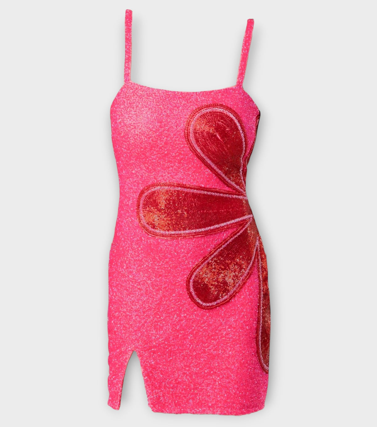 Bloom Hand-Beaded Embellished Mini Dress
