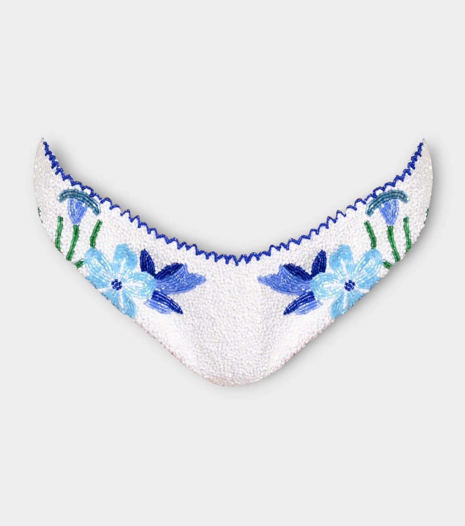 Euro Summer Hand-Beaded Embellished Bikini Bottom | Blue