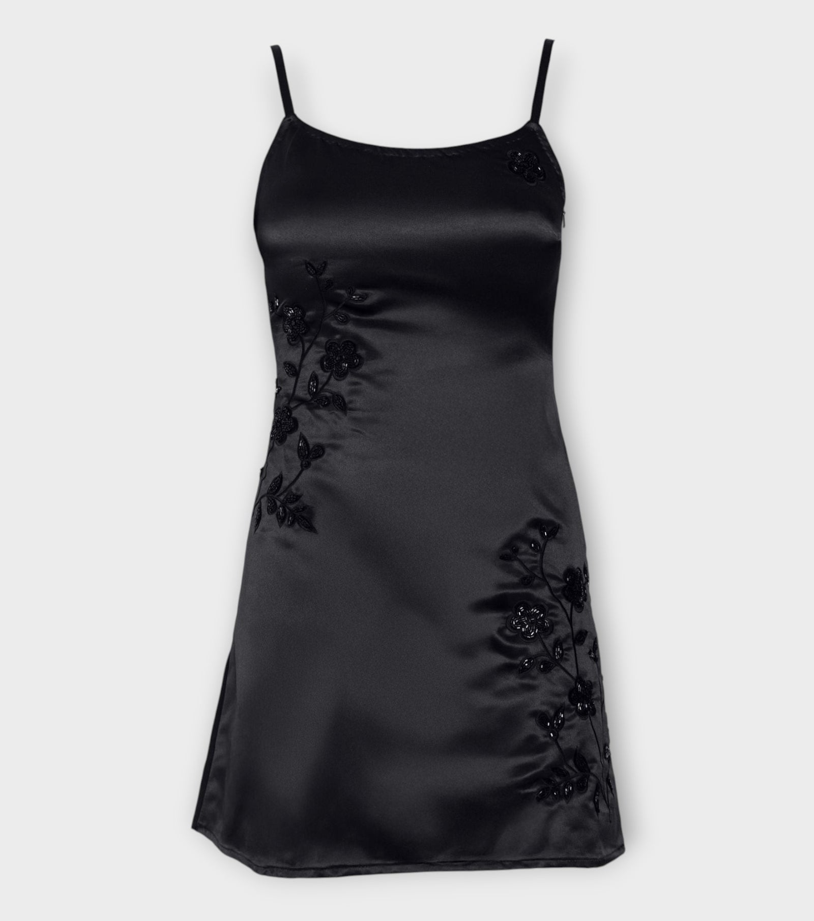 Fleur Luxe Satin-Feel Mini Dress