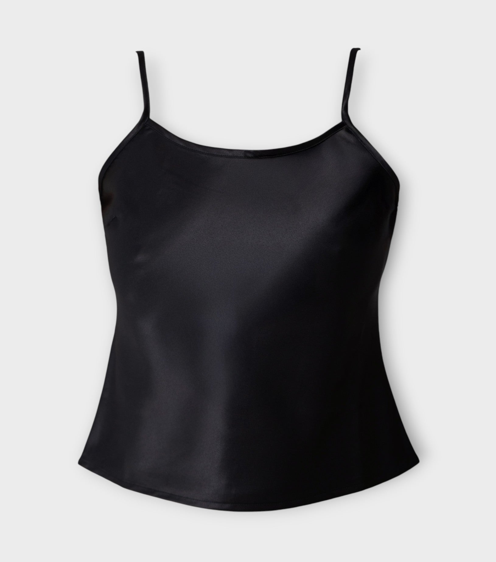 Olivette Satin Top | Black