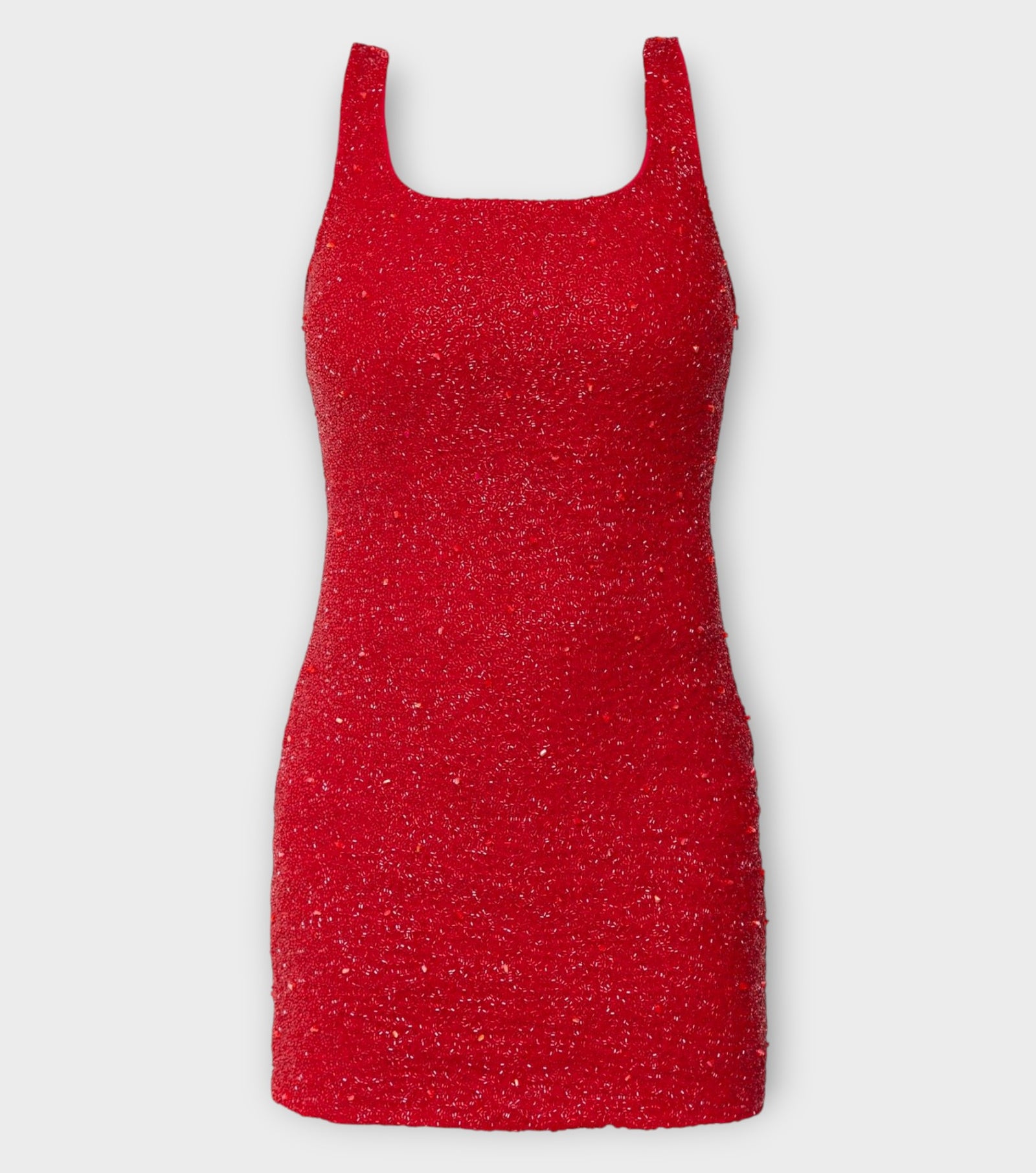 Ruby Hand-Beaded Embellished Mini Dress