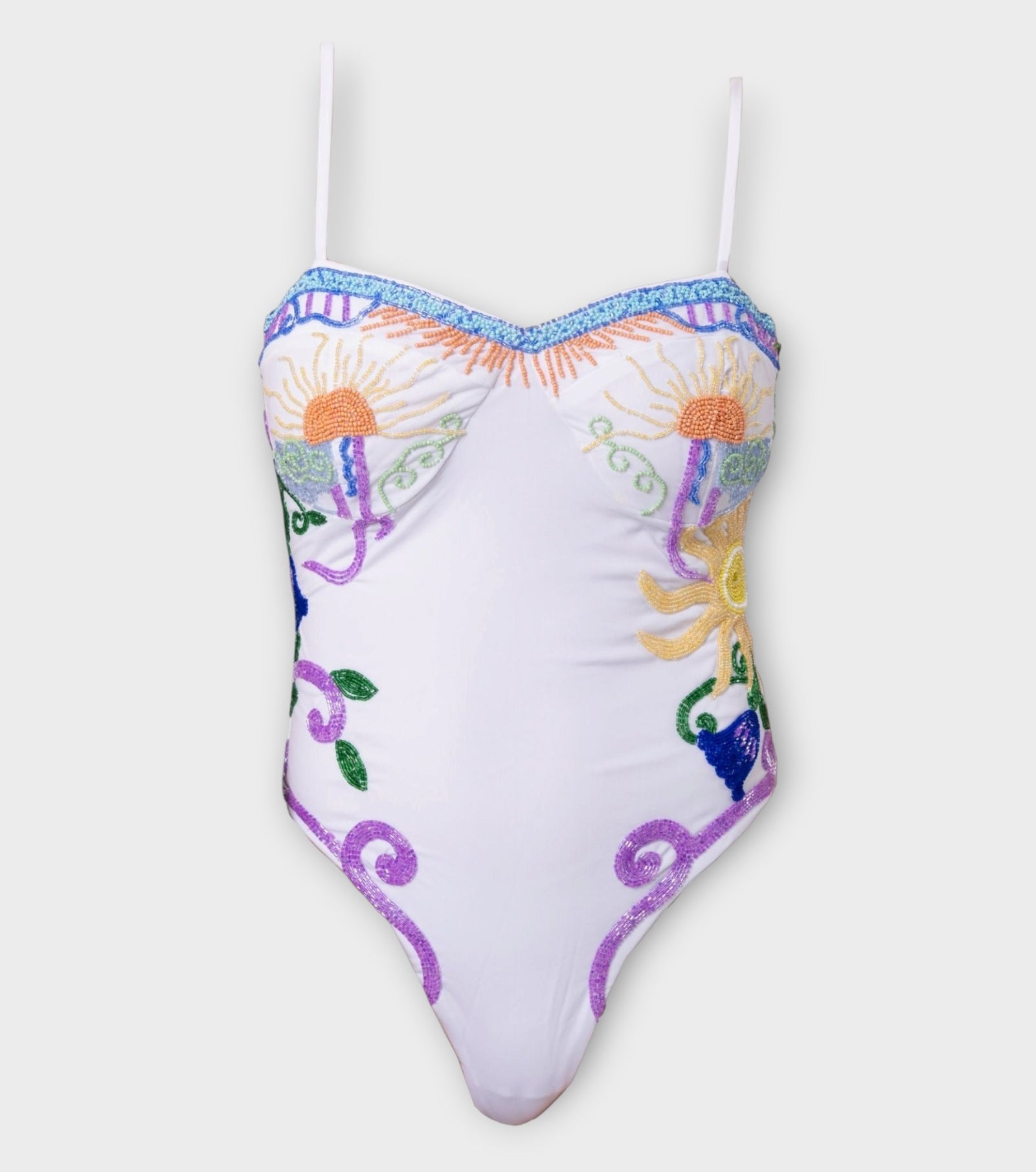 Serenity Hand-Beaded Embellished One-Piece Swimsuit