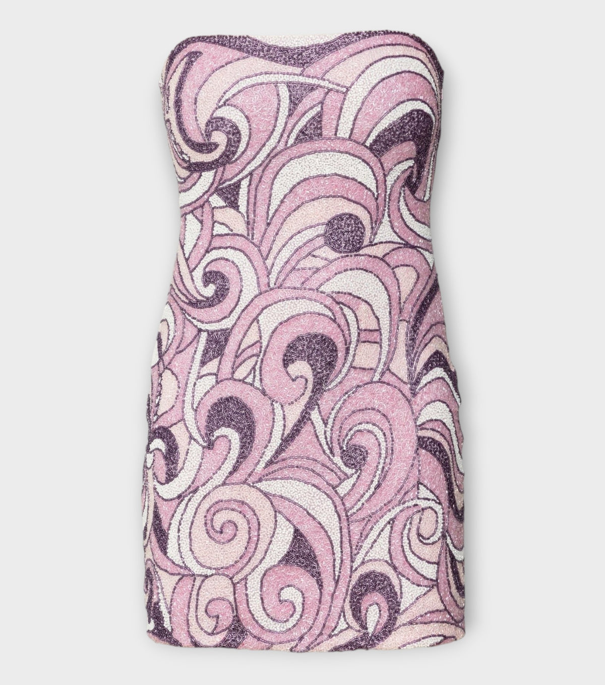 Veronica Hand-Beaded Embellished Mini Dress | Purple