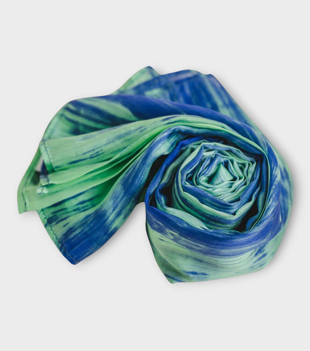 Green Blue Brushstroke Scarf