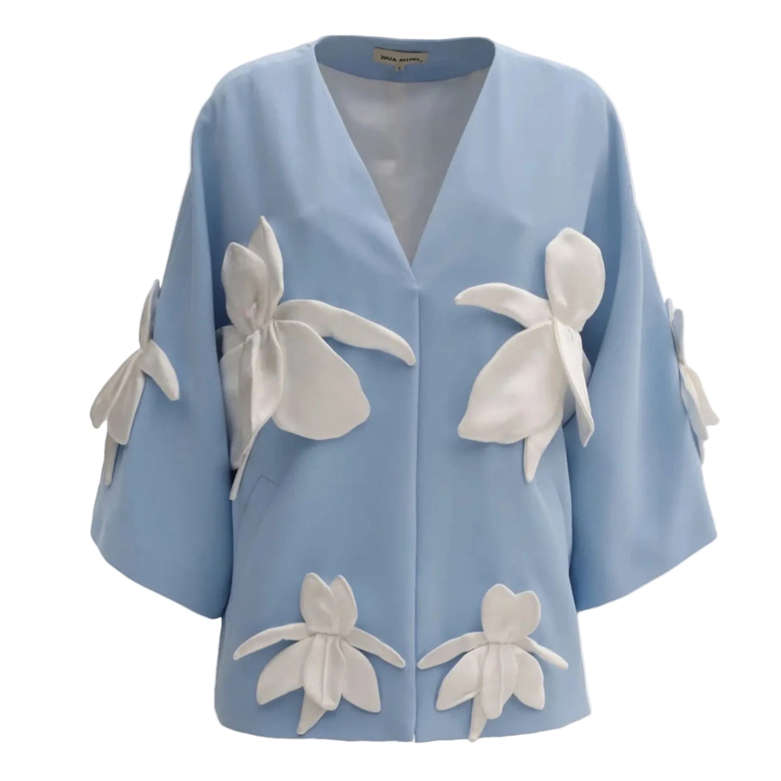 Silk-Lined Wrap Jacket | Blue