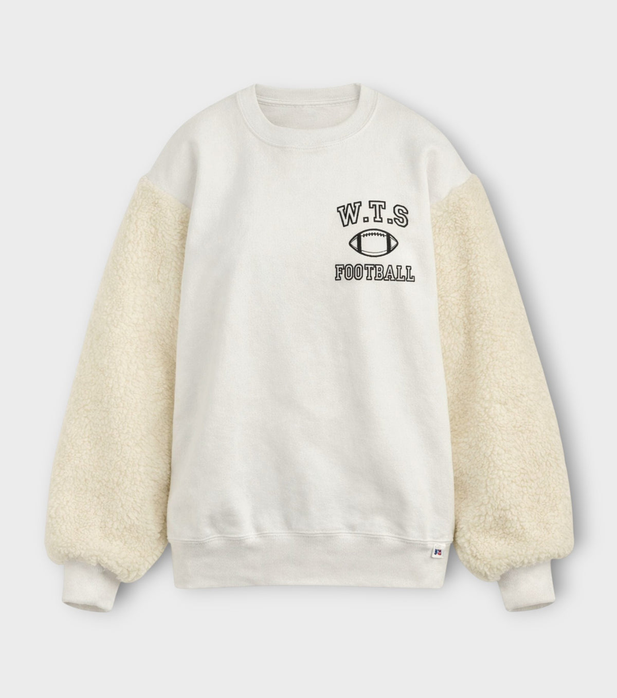 Fur Sleeve Sweatshirt | White