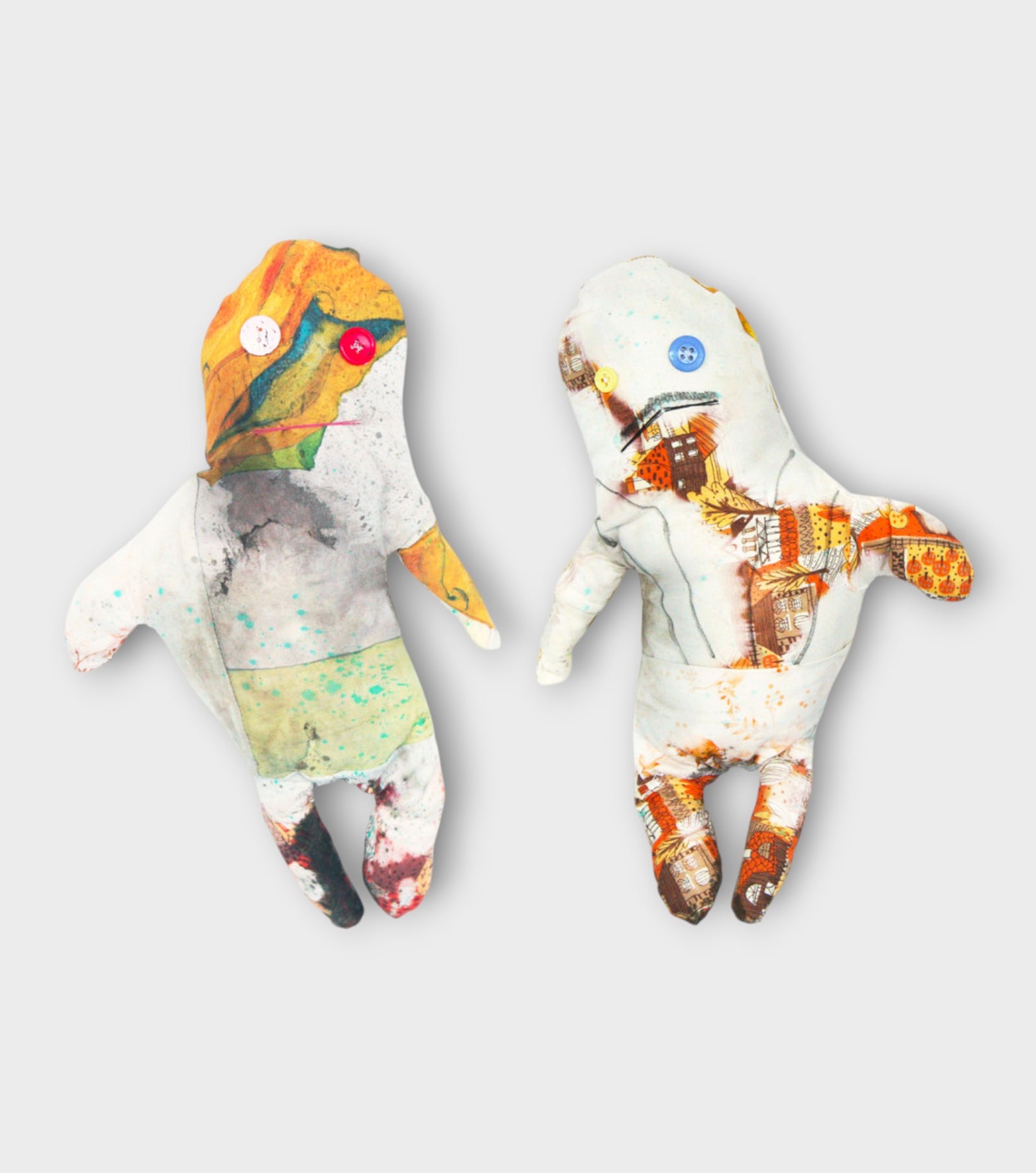 No-Named & Mustache Buddy (Front & Back) | Sculpture