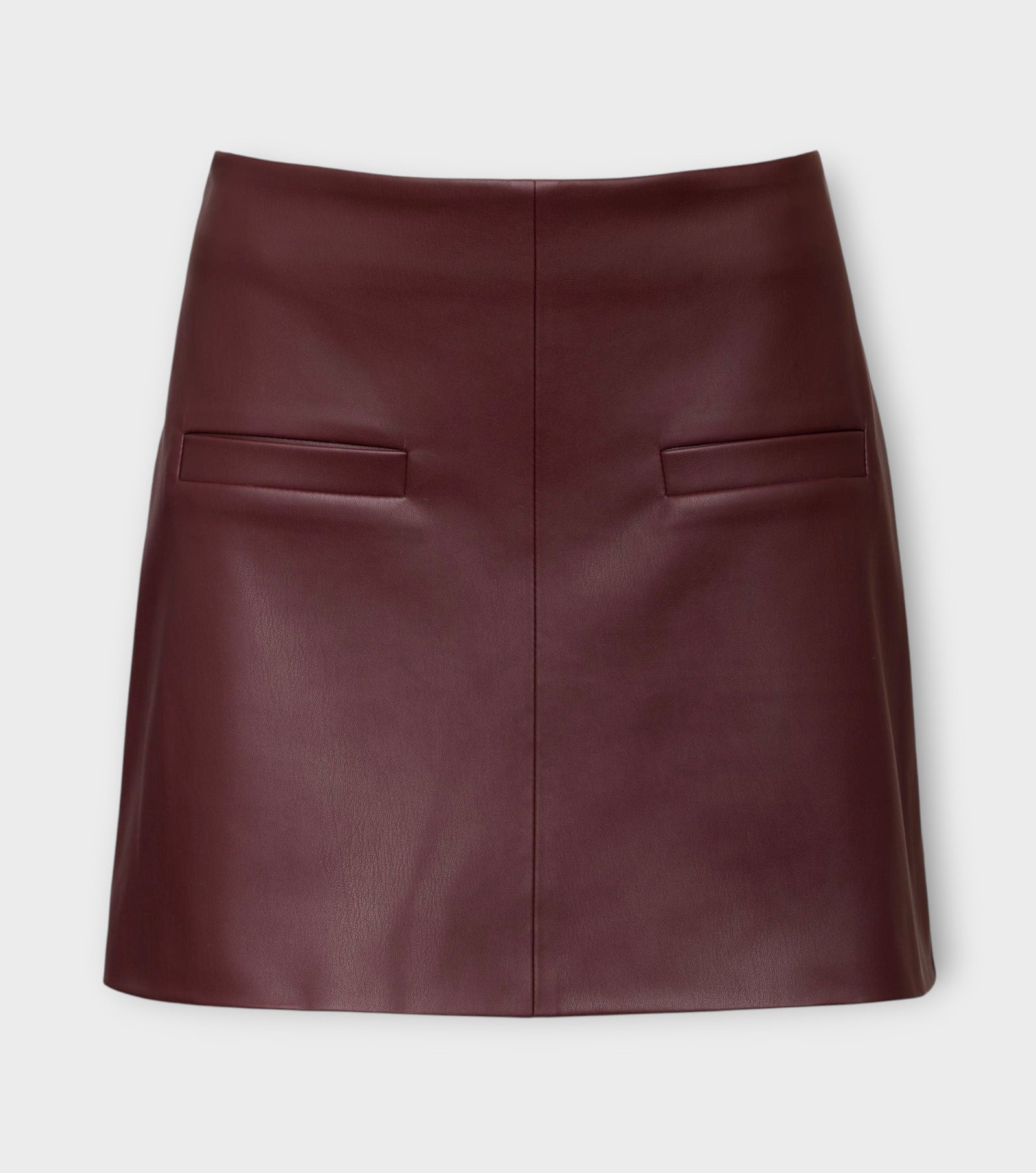 Eco Leather Mini Skirt | Burgundy