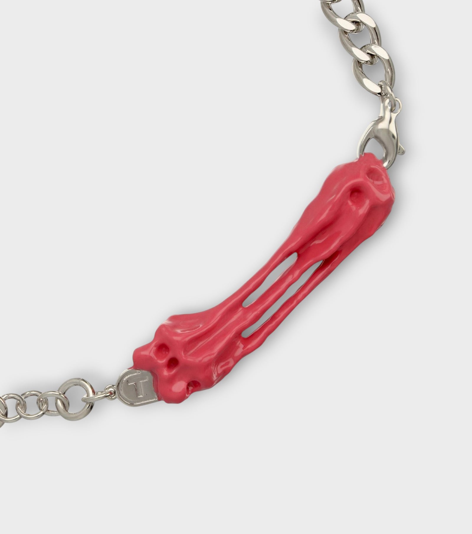 Pink Stretched Gum Choker Mike Necklace