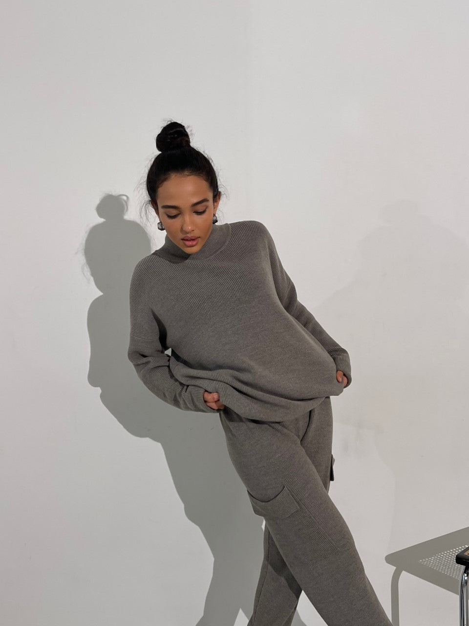 SOFIE STOREE - Knitted Cargo Pants | Gray, buy at DOORS NYC