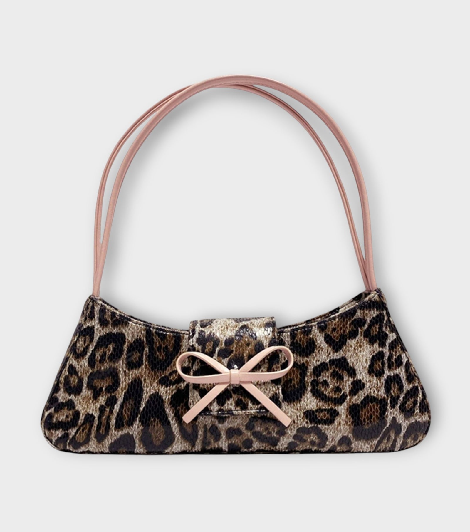 Bow Baguette Bag | Leopard