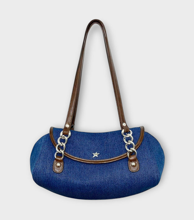 Naomi Denim Evening Shoulder Bag | Blue