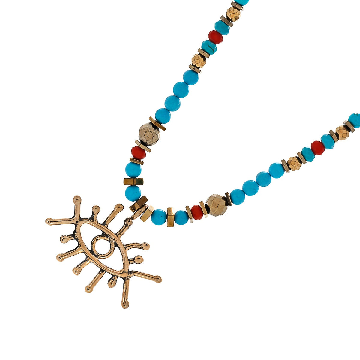 Turquoise Evil Eye Necklace