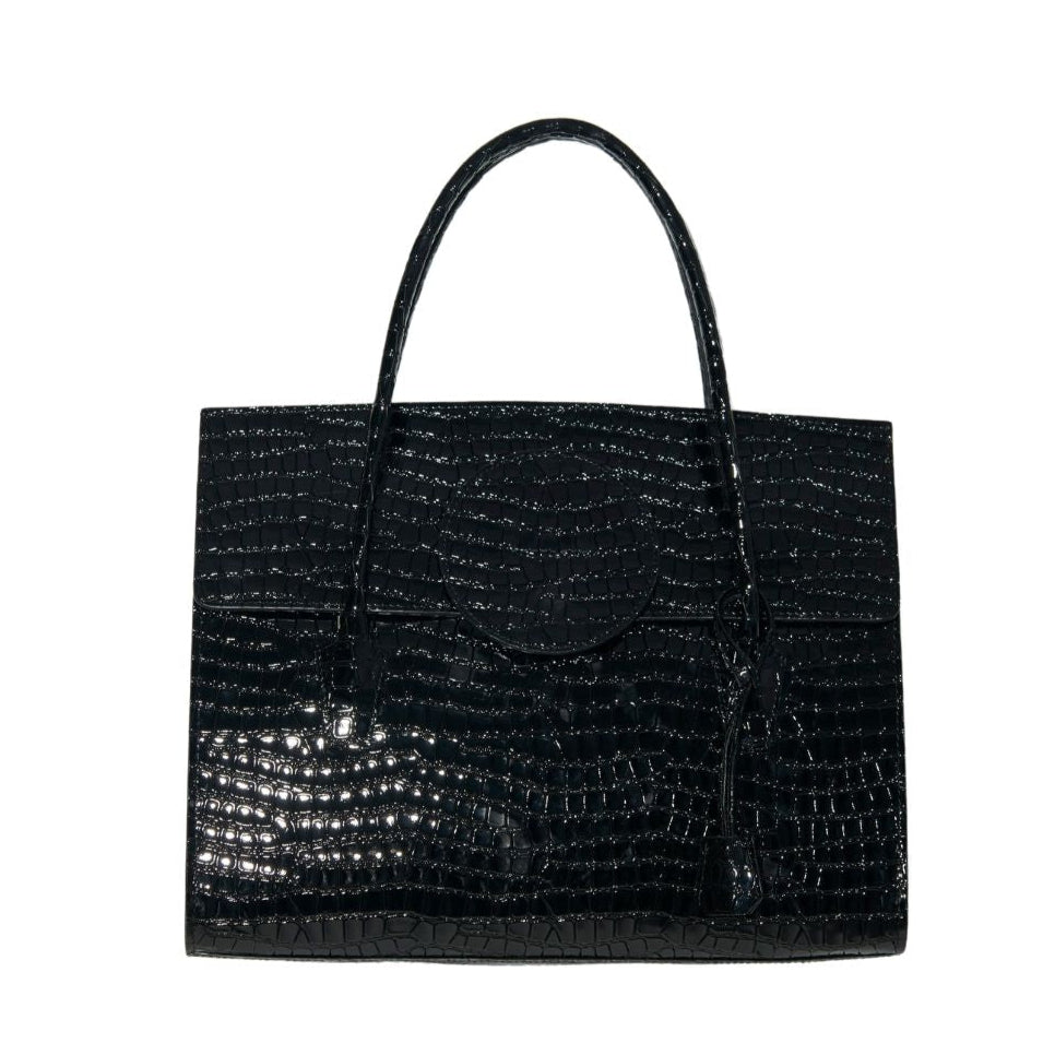 VIKELE STUDIO - Gracia Croco Bag | Black, buy at DOORS NYC