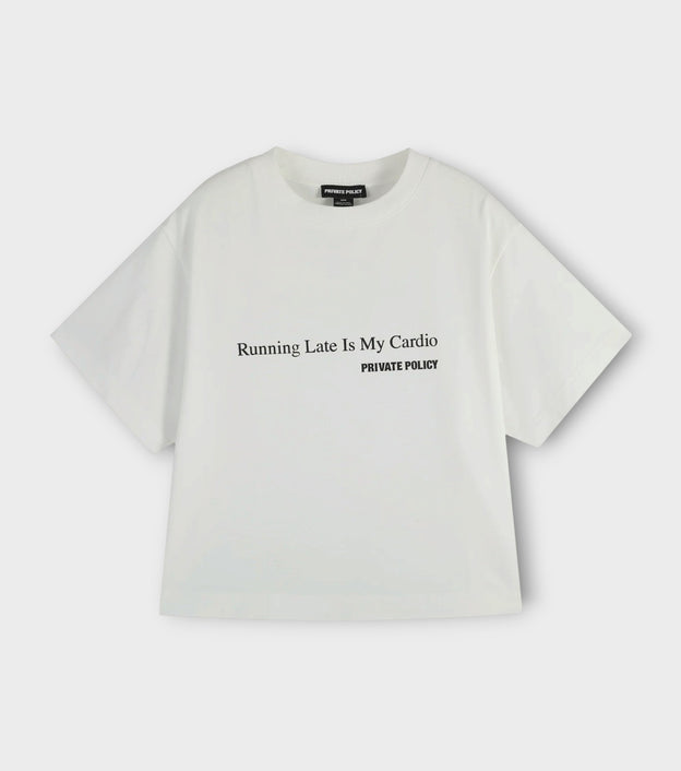 White Graphic Slogan T-Shirt