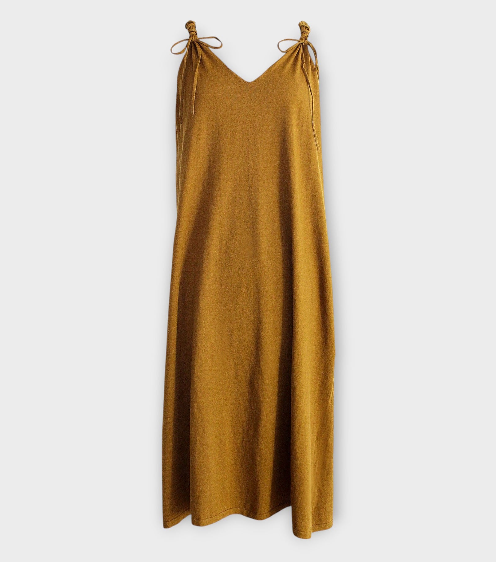 Cashmere Cotton House Dress | Rum Caramel