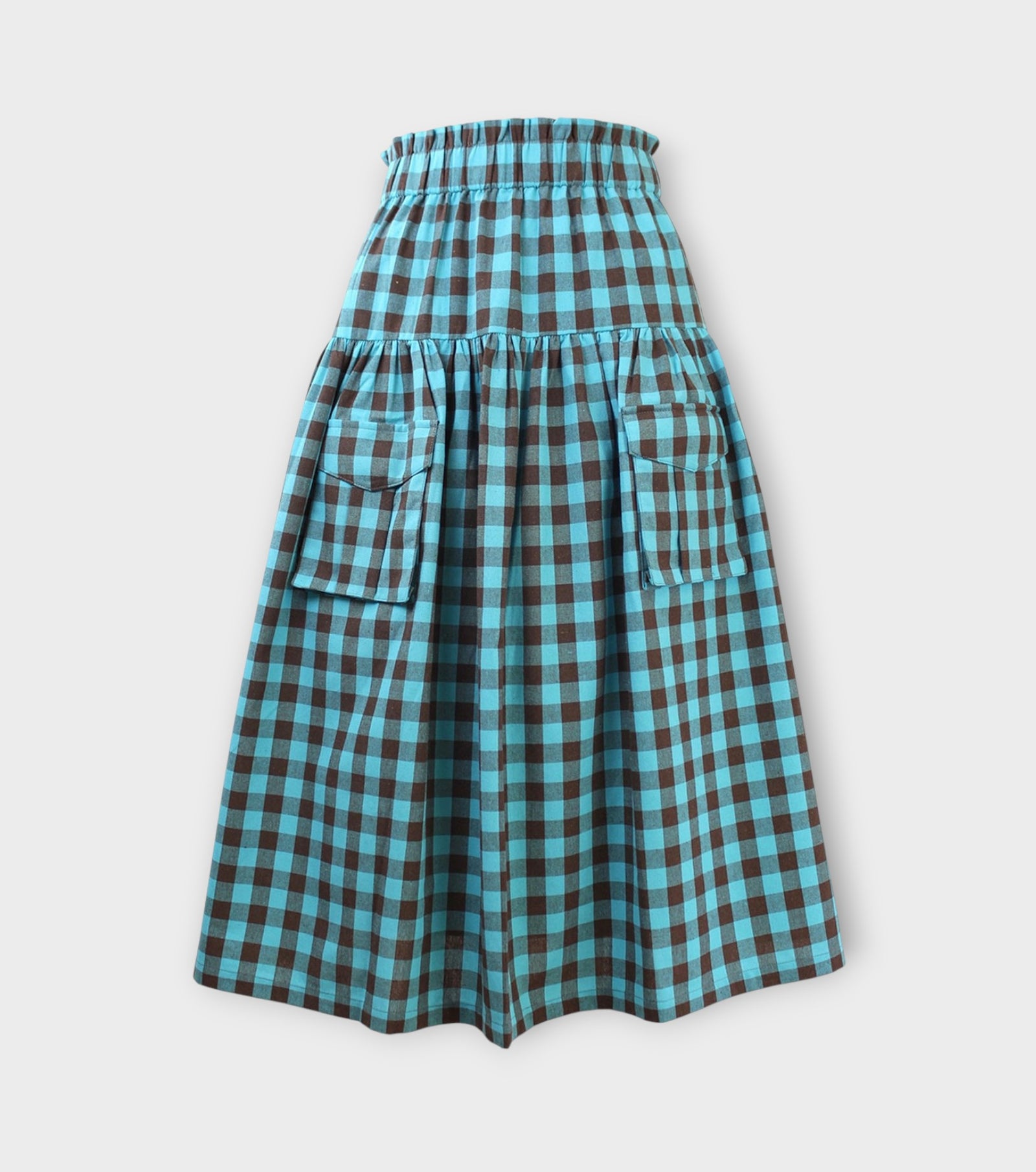 Linen Cargo Skirt | Turquoise