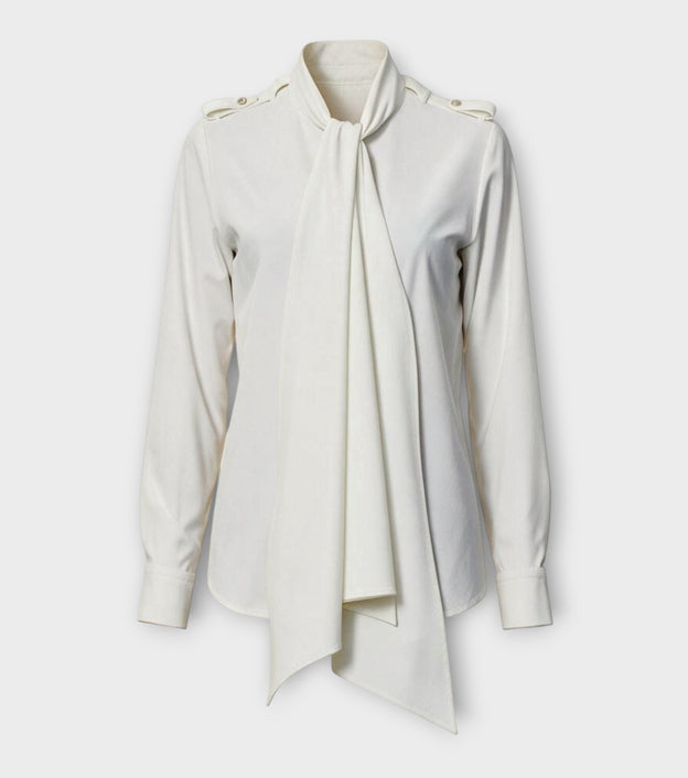 Epaulet Tie Blouse