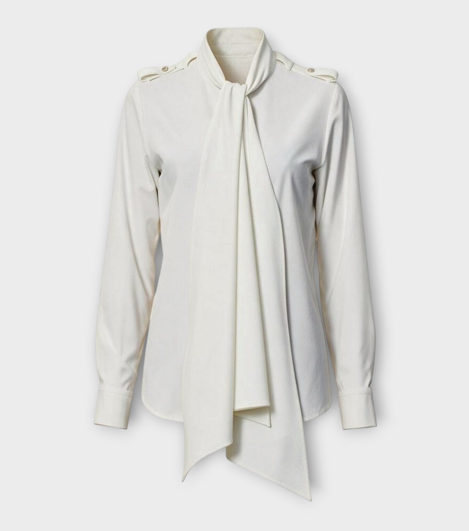 Epaulet Tie Blouse