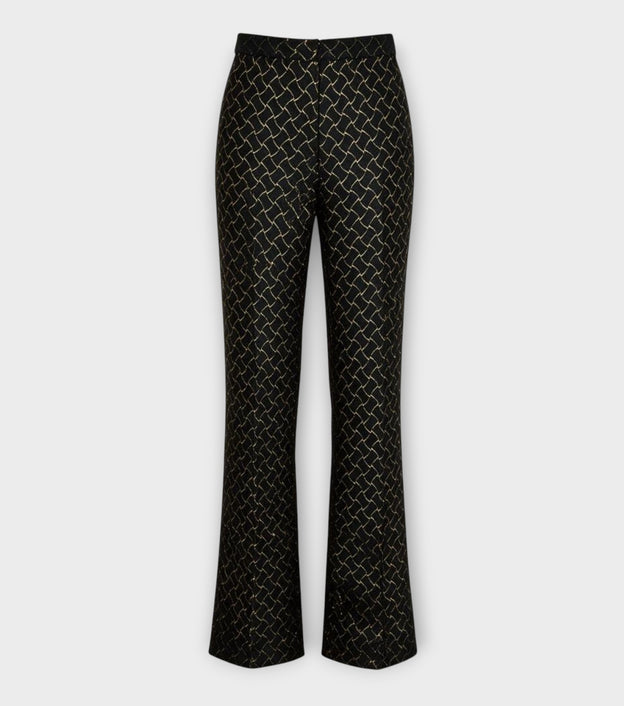 Gold Jacquard Trousers