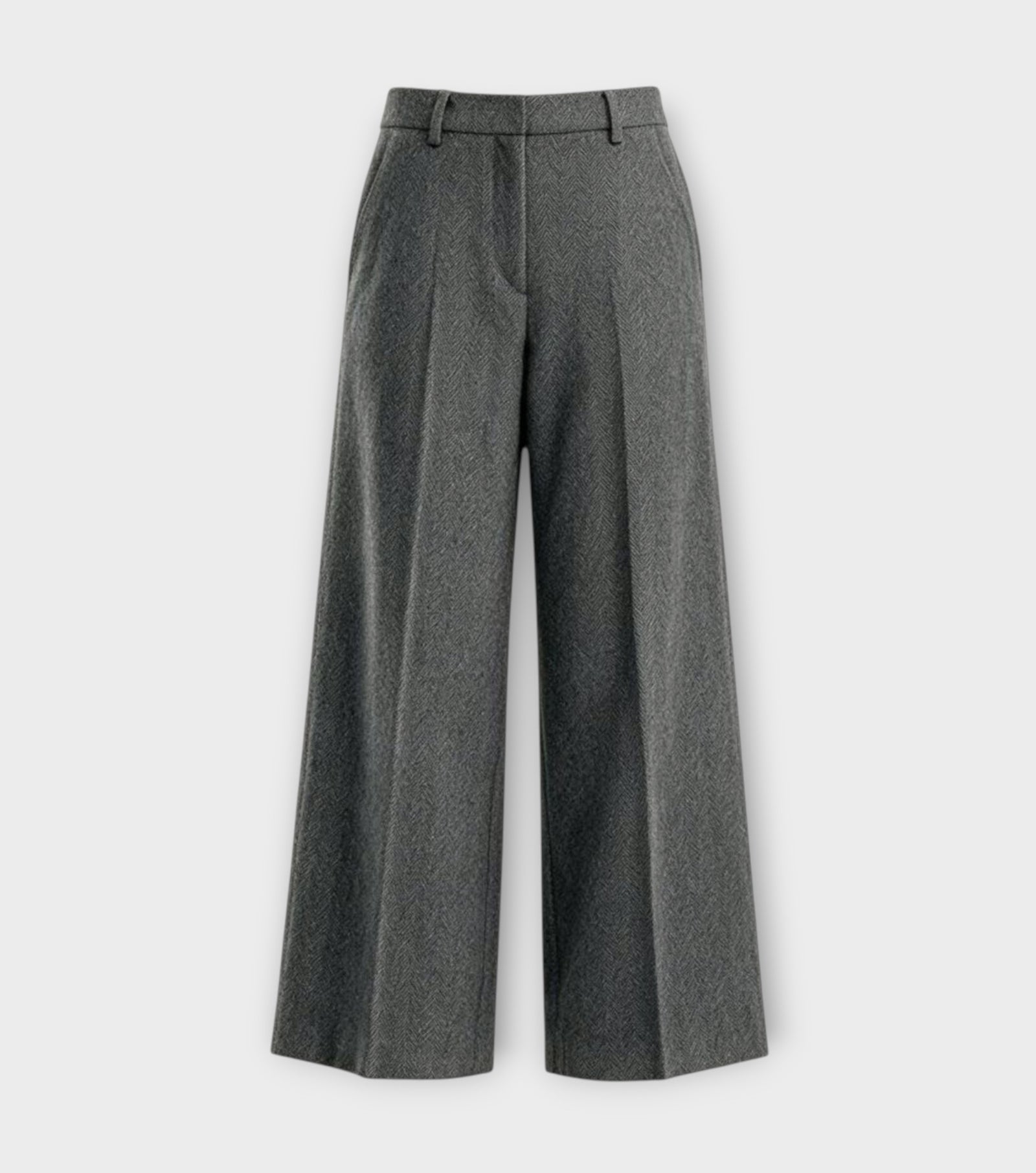 Herringbone Trousers | Gray
