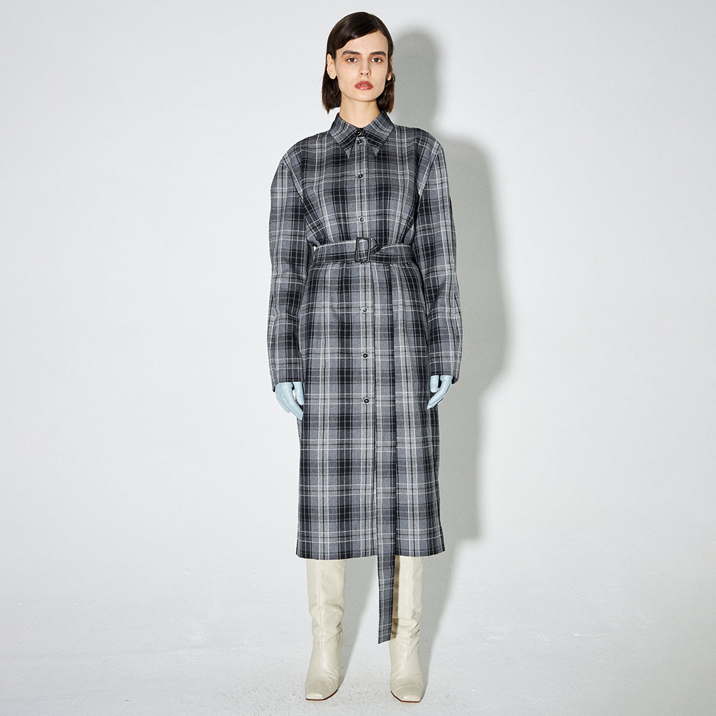 Checked Shirt Dress