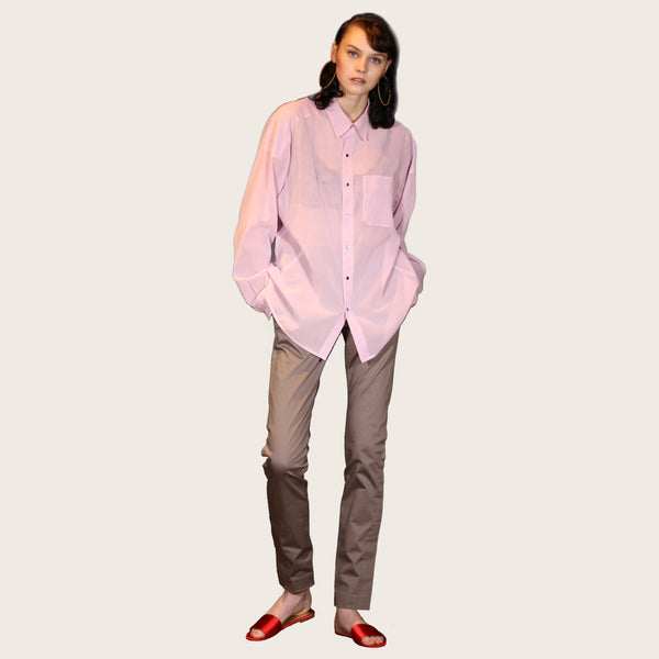 TINY DINOSAUR - Sheer Cotton-Organdy Shirt Pink | DOORS NYC