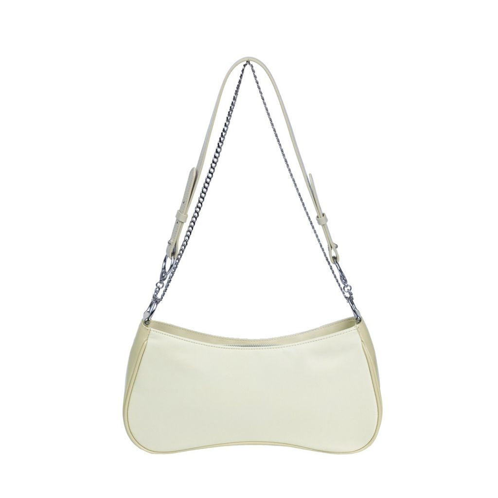 TTMAB - Astrid Nylon and Leather Shoulder Bag | Beige, buy at doors.nyc