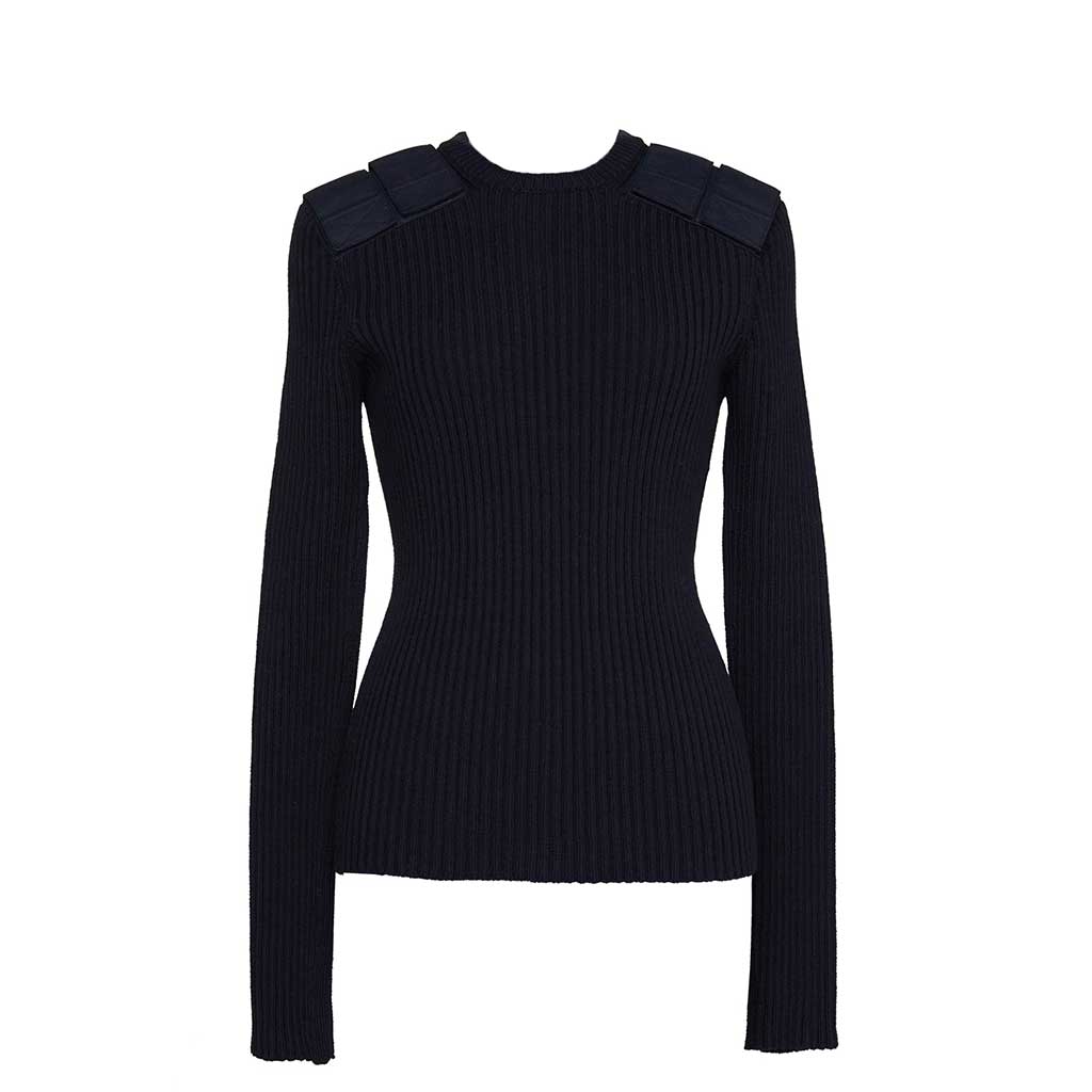 Juun.J Black Knit Pull-over