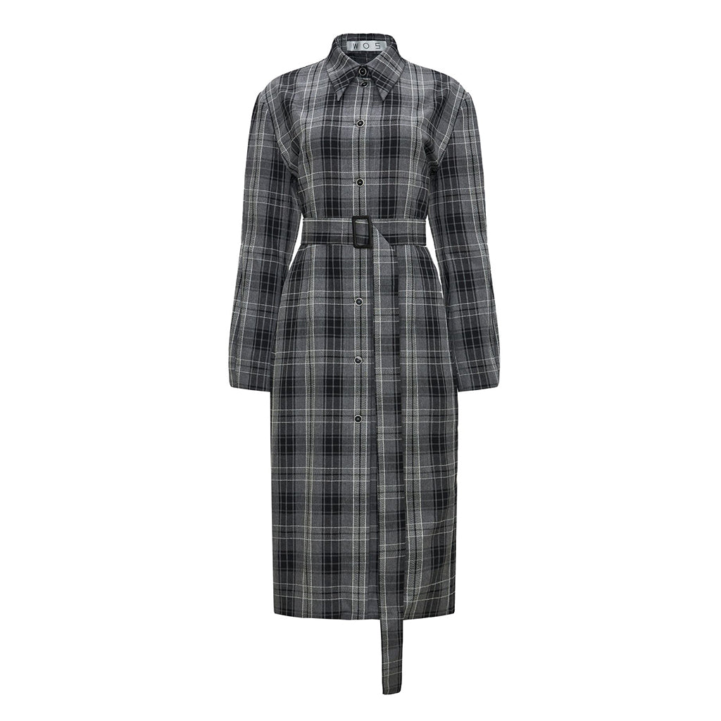 Checked Shirt Dress