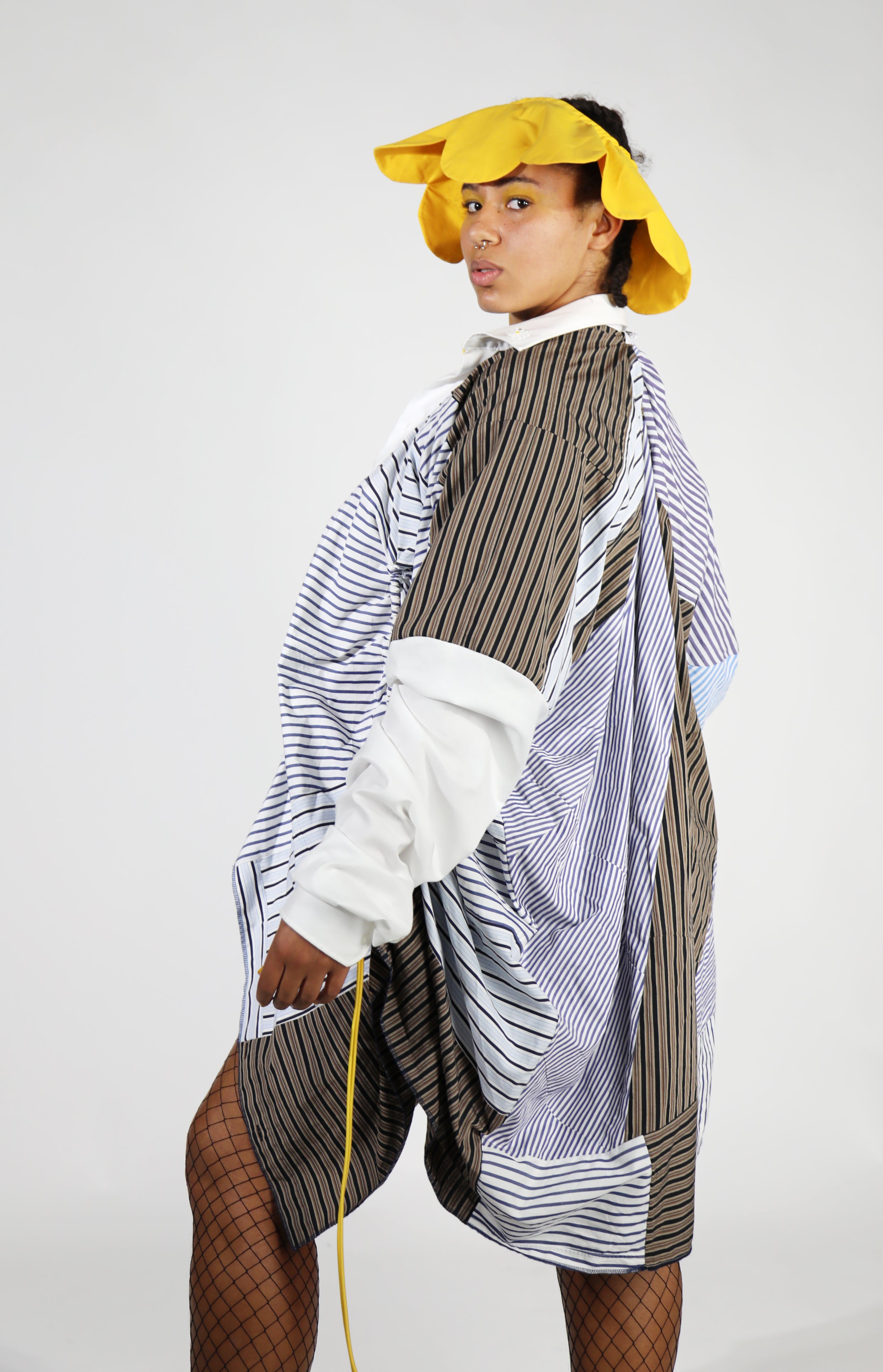 TURTLEHORN - Dressy Upcycled Deconstructed Shirt | Blue at DOORS NYC