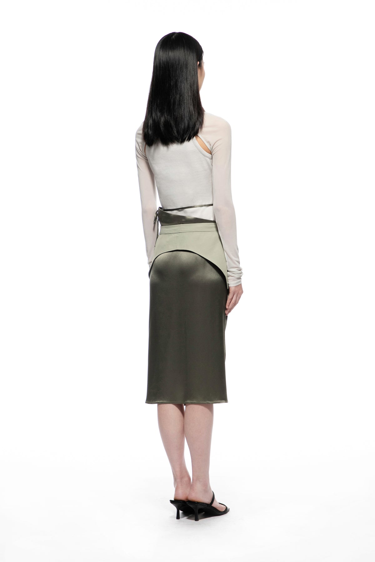 PRIVATE POLICY - Double Layers Draping Tie Strap Skirt, buy at doors.nyc