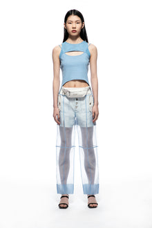 PRIVATE POLICY - Mesh Harness Veat Rib Tank Top, buy at doors.nyc
