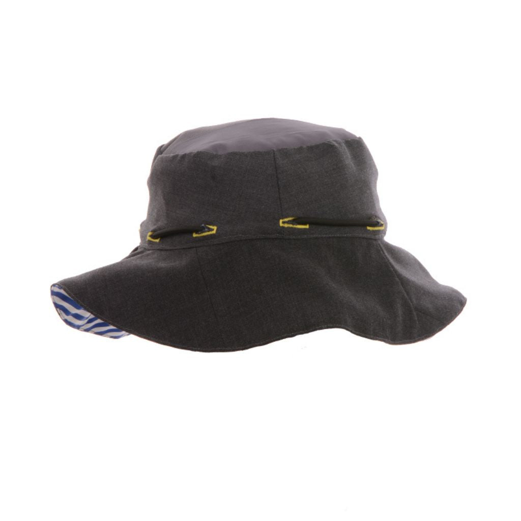 TURTLEHORN - Ufo Upcycled Reversible Bucket Hat | Blue at DOORS NYC