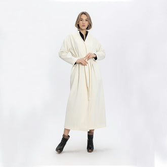 JULIA ALLERT - Wrap Long Coat model, buy at doors.nyc