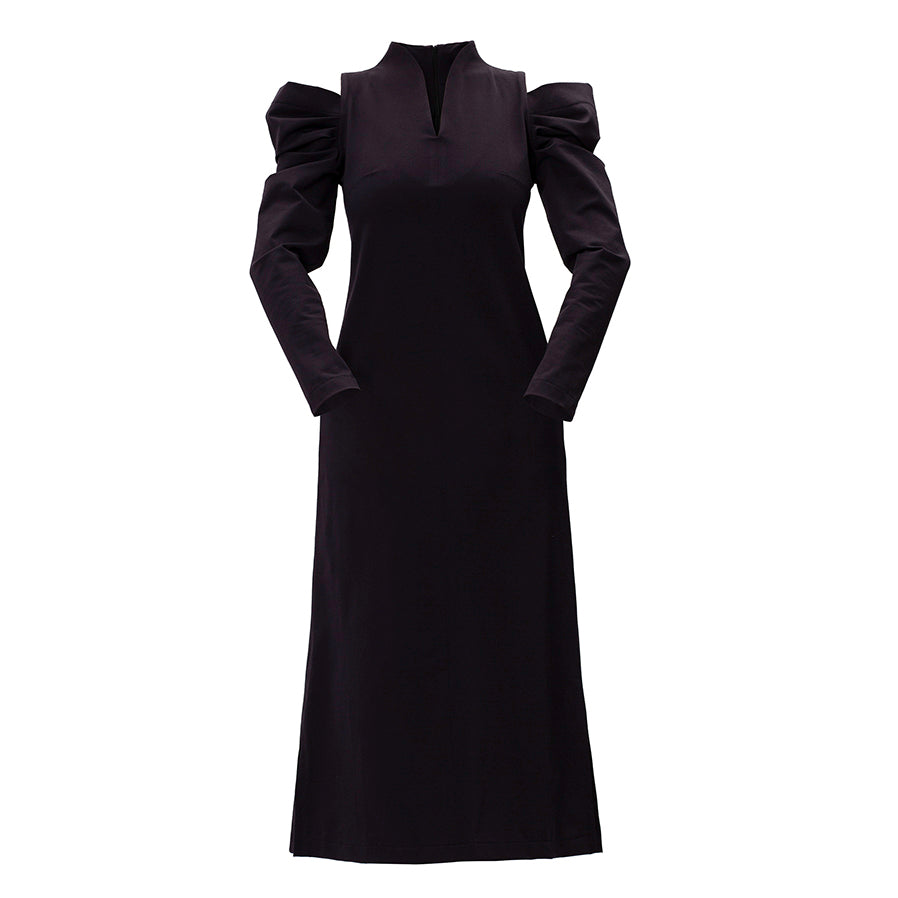 Black A-Line Long Dress
