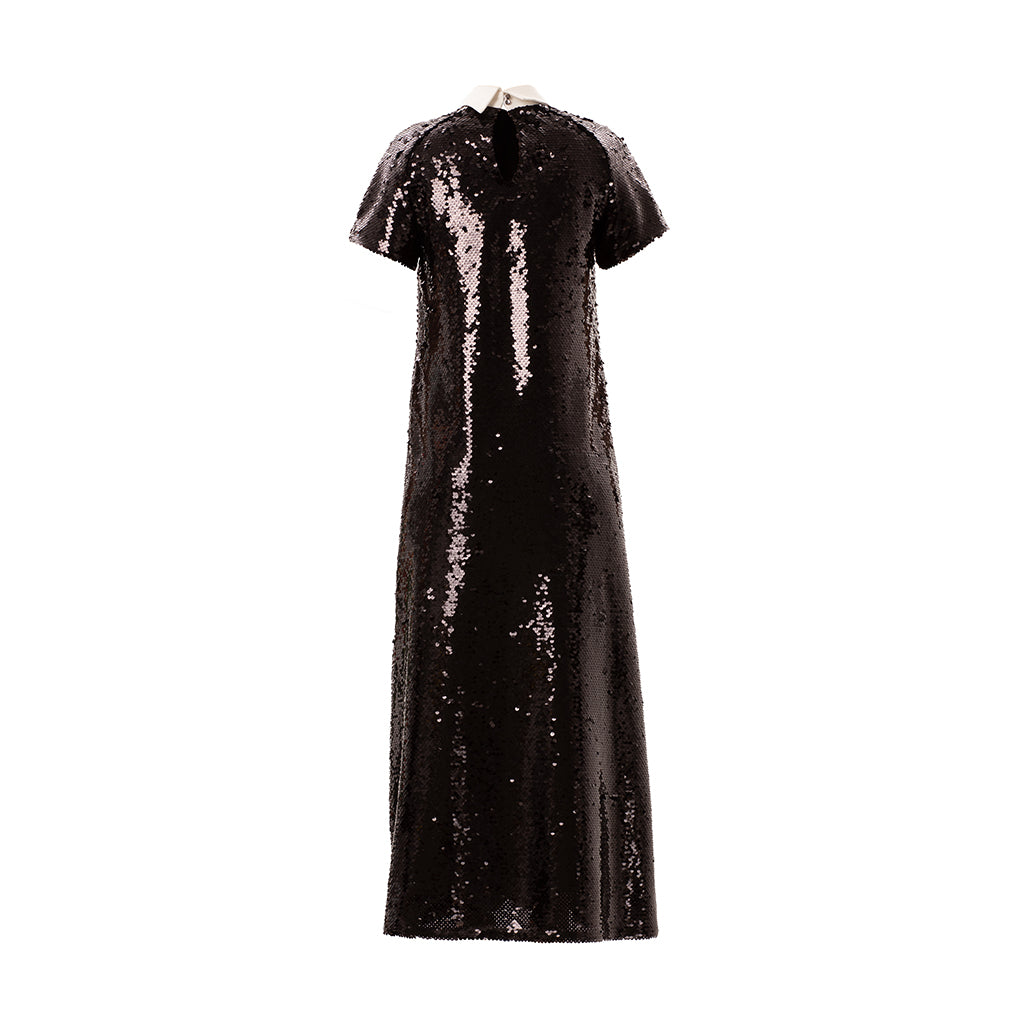 JULIA ALLERT - Sequin Evening Gown | Black buy at doors.nyc