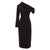 One Shoulder Cowl-Neck Midi Dress | Black