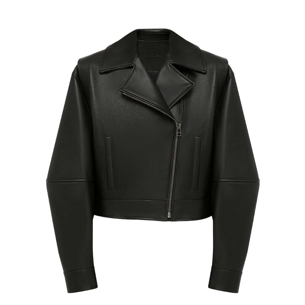 Leather Biker Jacket | Black